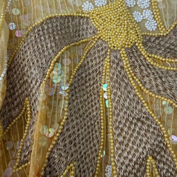 Dominique Gold Sequin Floral Blouse - Picture 3 of 4